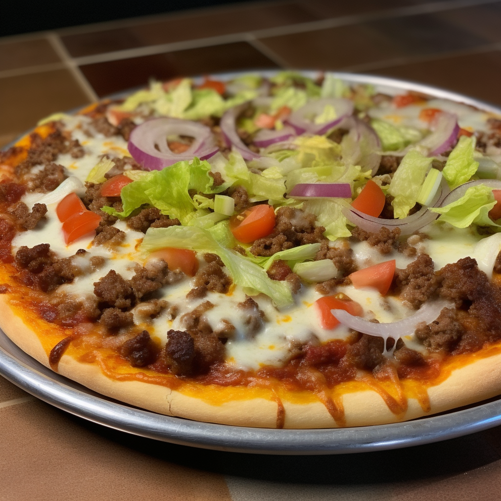 Pizza con sabor a tacos e ingredientes frescos Pizzeria Da Vinci